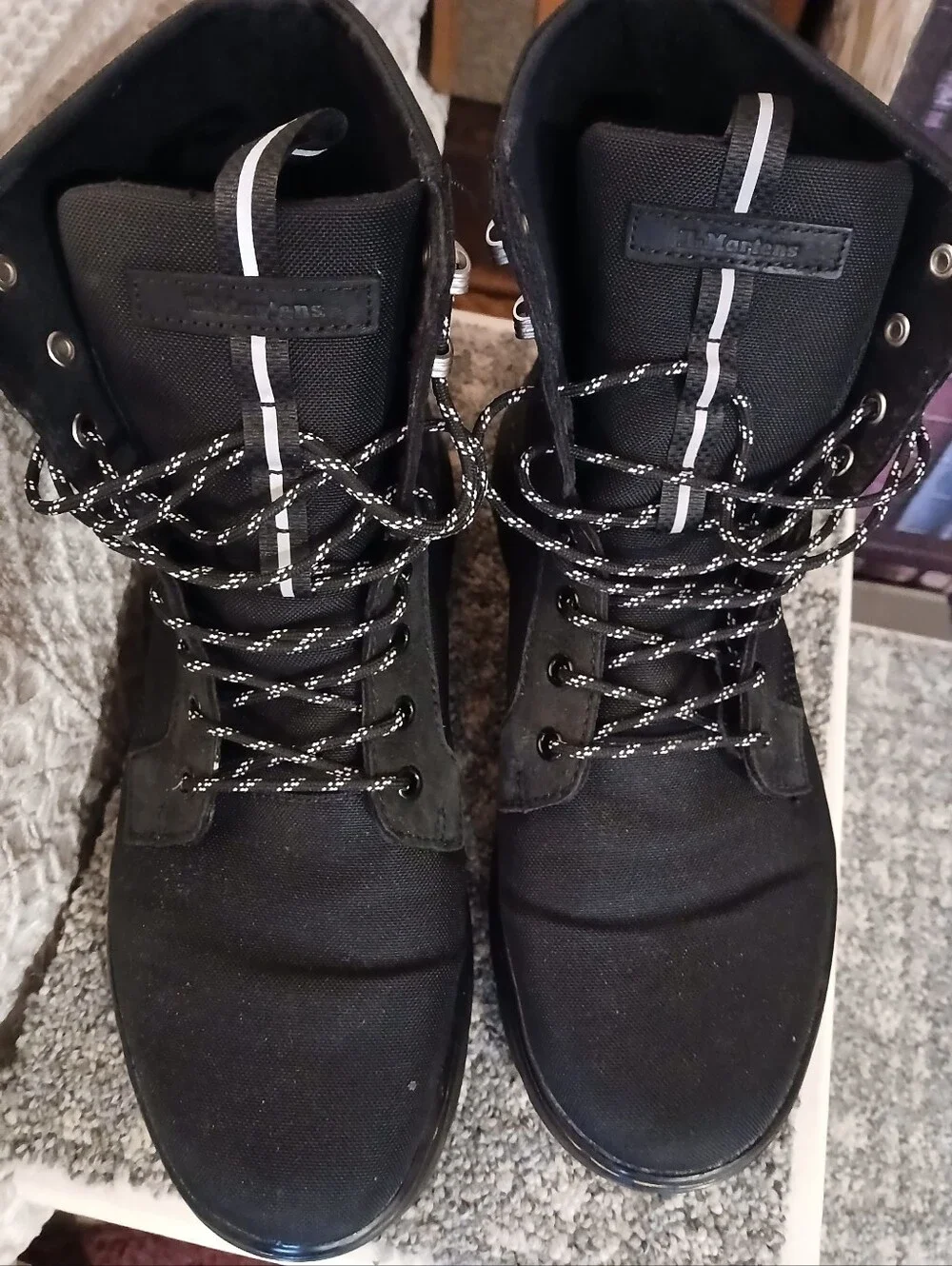 Dr. Marten HERSHEL Combs II Men's Blk Tactical Canvas Combat Boots Shoe Size 11
